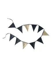 [Cattywampus] Garland Bunting Flags in Navy & Gold