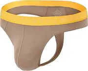 [ZAIGGUT] Mens Sexy Thong Underwear Tagless Bulge Enhancing Pouch Wide Waistband G-Strings T-Back Thong for Men