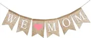 1pc Mother's Day Pull Flag Rustic Decor Remembrance Wedding Decoration Burlap Flag Wedding Moms Mothers Day Hanging Banner Linen Mother's Day Party Banner Party Supply