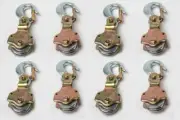 8xWire Rope Pulley Block 2Ton Swivel Eye Hoist Hook Snatch Block Sheive Anodized