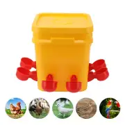 US (Red Bird Bowl + Black Screws)Automatic Chicken Waterer Cup With 12L Handheld