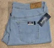 Designer David Bitton Buffalo Mid Rise Slim/Carrie Stretch Jeans 32 Acid Wash NW