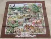 HERMES 100% SILK SCARF LIMITED EDITION MADISON AVENUE KERMIT OLIVER BROWN NEW