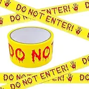 Halloween Tape,1.77inch X 82ft Yellow Do Not Enter Tape Roll - Halloween Zombie Caution Tape for Indoor Outdoor
