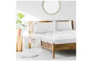 Ardor 1000TC Cotton Rich King Bed Sheet Set Home Bedding w Pillowcases White