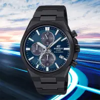 在飛比找PChome24h購物優惠-CASIO 卡西歐 EDIFICE 太陽能三眼計時手錶(EQ