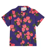 [Mini Rodini] Mini Rodini Roses cotton jersey shirt M 24/36 blue