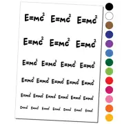 Einstein Equation for Energy and Mass Formula Temporary Tattoo Set