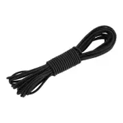 1/8 Inch Shock Cord, 25 Feet Black Bungee Cord Tent Pole Elastic Kayak Rope
