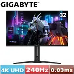 技嘉GIGABYTE 32型 AORUS FO32U2 QD-OLED 4K USB-C 電競螢幕