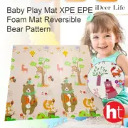 iDeer Life Foldable XPE Play Mat, Foam Play Mat Reversible Bear - 200 x 180cm