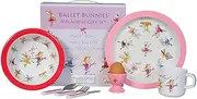 Martin Gulliver Ballet Bunnies 7 Piece Children's Melamine Dinner Gift Set Plate Egg Cup