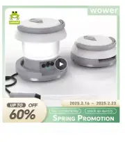 WOWER Portable Bidet Foldable 1L Toilet Sprayer Travel Shattaf with Light for Pe