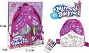 DIY Drawing Mermaid Backpack Set