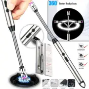 lectric Rechargeable Flameless USB Lighter Candle Windproof Kitchen BBQ Tool