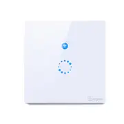 Touch 86Mm 1 Gang Tempered Glass Panel Wall Switch Smart Home Light Touch Switch Compatible With Alexa And Google Home Ac 90V-250V 400W 2A