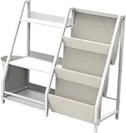 WeiLaiKeQi Kids Bookshelf Magazines Organizer Nursery Bedroom Sturdy Bookcase Office Toy Organizer Book Storage Shelf, Easy to Reach