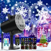 Luces de Navidad Cumpleano Fiesta Paisaje De Movimiento Proyector 12Patrones LED