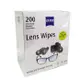 德國蔡司ZEISS Lens Wipes專業鏡片(鏡頭) 拭鏡紙 可擦拭 200入／盒 適精密顯微鏡~相機鏡頭清潔保養