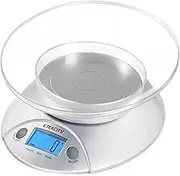 Etekcity Food Kitchen Scale with Bowl, Digital Ounces and Grams for Cooking, Baking, Meal Prep, Dieting, and Weight Loss, 11lb/5kg, Backlit Display