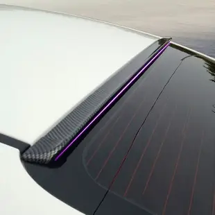 通用 卡夢尾翼 碳纖紋 免打孔 壓尾翼 碳纖擾流板 後遮陽 頂翼 軟下巴 橡膠 空力套件 (6.7折)