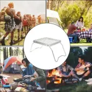 Multifunctional Folding Campfire Grill Portable Stainless Gas M9S8 Stove P7U6