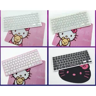 kitty鍵盤滑鼠凱蒂貓鼠標鍵盤小無線套裝女生粉色可愛卡通無聲靜音KT