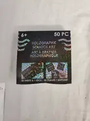 Holographic Scratch Art Sheets - 50 Sheets & 1 Stick NEW IN BOX