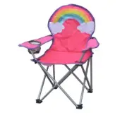 Kids Outdoor Folding Lawn & Camping Chair with Cup Holder Rainbow Camp Chair