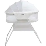 Valco Baby White Standing Rico Bassinet Fully Enclosed for Baby/Infant/Newborn