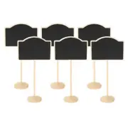6Pcs Mini Chalkboard Signs with Easel Stand, Black (Arch Shape, 6.8"x3.3")
