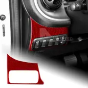 Red Headlight Button Sticker REAL Carbon Fiber For Smart Fortwo Forfour 16-2019 (for: Smart)