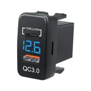 12-24V Dual USB Car Charger Socket Type-C PD QC3.0 LED Voltmeter Waterproof Fast Charge Adapter for Bus Trailer Boats Ma