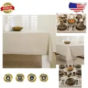 Machine Washable Linen Tablecloth 60 x 102 Inch - Perfect for Any Celebration