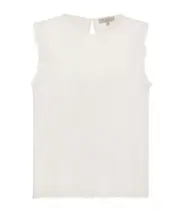 Linen sleeveless jumper 46 White
