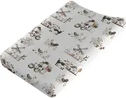 Boho Farm Animals Baby Changing Pad Covers for Boy Girl 32''x16'' Cow Chicken Duck Lamb Donkey Barn Windmill Flower Fitted Diaper Change Table Mats Spring Farm Life Soft Nursery Changing Table Sheets