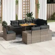 Garden Sofa Set Grey Modular Outdoor Furniture Cushions Storage Adjustable 27392