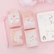 Easter 240 Pcs Pink Rabbit Memo Marker Notebook Sticky Note Sticker Study Label