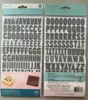 We R Memory Keepers Mold Press Alpha Stickers - Large Alphabet Lot of Two NEW