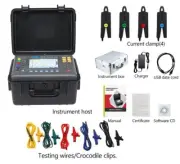 Power Quality Analyzer Meter 3 Phase Power Energy Meter Current Clamp 10mA~10.0A