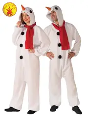 Snowman Onesie Adult Jumpsuit - Unisex - Small