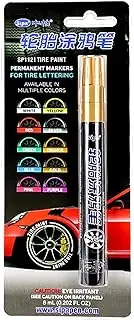 Tyre Marker Pen - Waterproof Letter Colour Marker, Smooth Pen | Permanent Ink Tyre Letter Marker Pen for Canvas Shoes Glass Stone Courtyard Rims Car Repair Ar