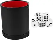 Generic Dice Cup Board Games Accessories Table Game Accessories Dice Shaker Cup Dices Game Part Game Dice Numbered Dice with Shaker Bottle Dice Case Mini Dice Dices Cup Black Plastic