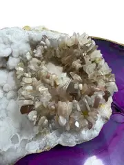 5x Peach Moonstone Crystal Chip Bracelet Set Natural Gemstone Intuition Stone