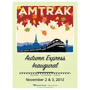 Amtrak Collector Pin Autumn Express Inaugural Lapel Hat Pin New in Package