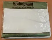 Vintage SPRINGMAID WONDERCALE Double Flat No-Iron Percale WHITE Sheet NOS SEALED