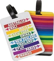 Personal Expression Luggage Tag, Taco Cat, Hot Spots, Luggage Tags, Travelon Set of 2 Luggage Tags, Hot Spots Assorted