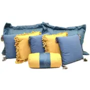 Chaparral Boat Pillow Set 224924 | Blue Gold (Set Of 8)