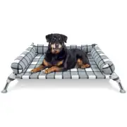 Elevated Raised Dog Bed Cot - Portable Washable Cooling Pet Bed with Metal Fr...