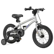 Costway 36cm Kids Bike Adjustable Bicycle w/Removable Training Wheels Silver